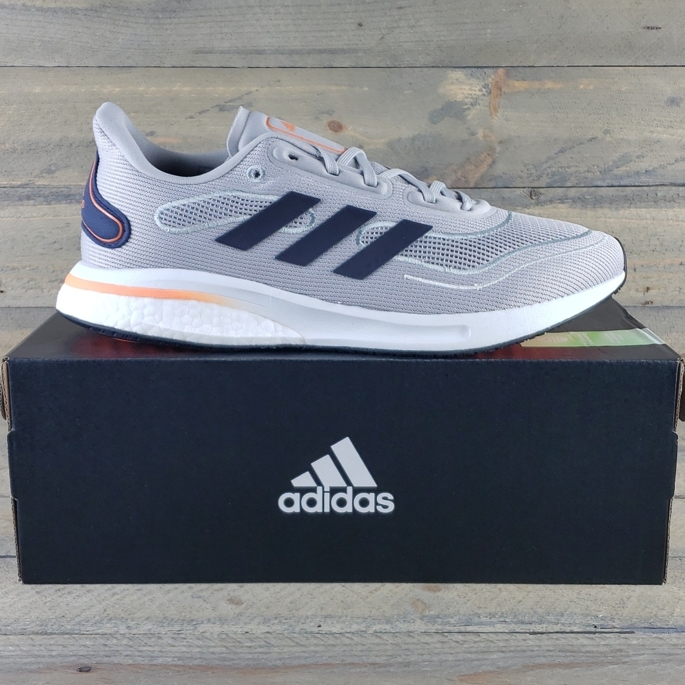 adidas Supernova Boost Bounce Men's Running Training Shoes Grey/Navy